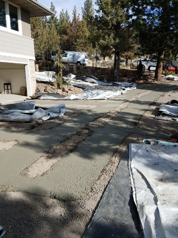 Heated Driveway Construction for melting snow